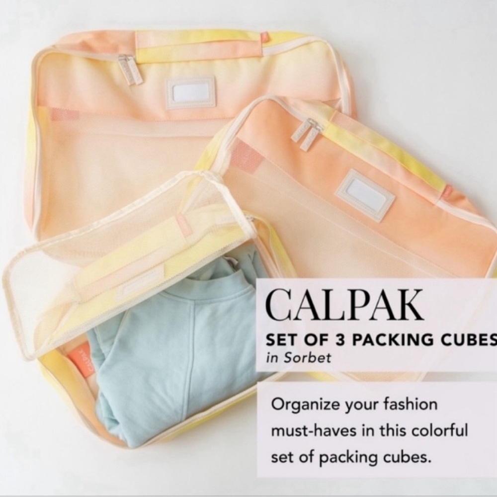 Calpak 3Pc Set Packing Cubes. Color
"Sorbet"